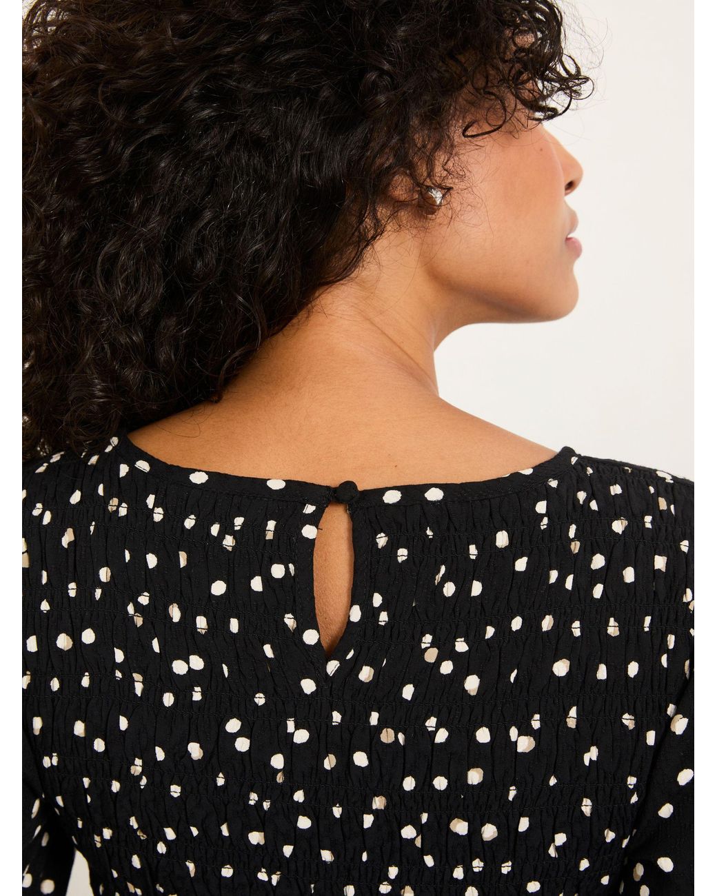 FatFace Black Mabel Petite Midi Dress