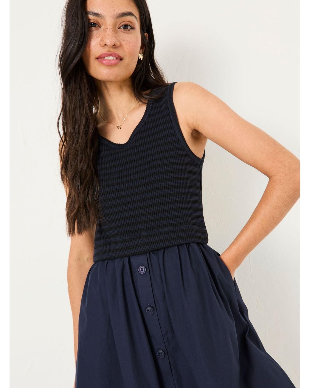 FatFace Blue Sal Midi Dress