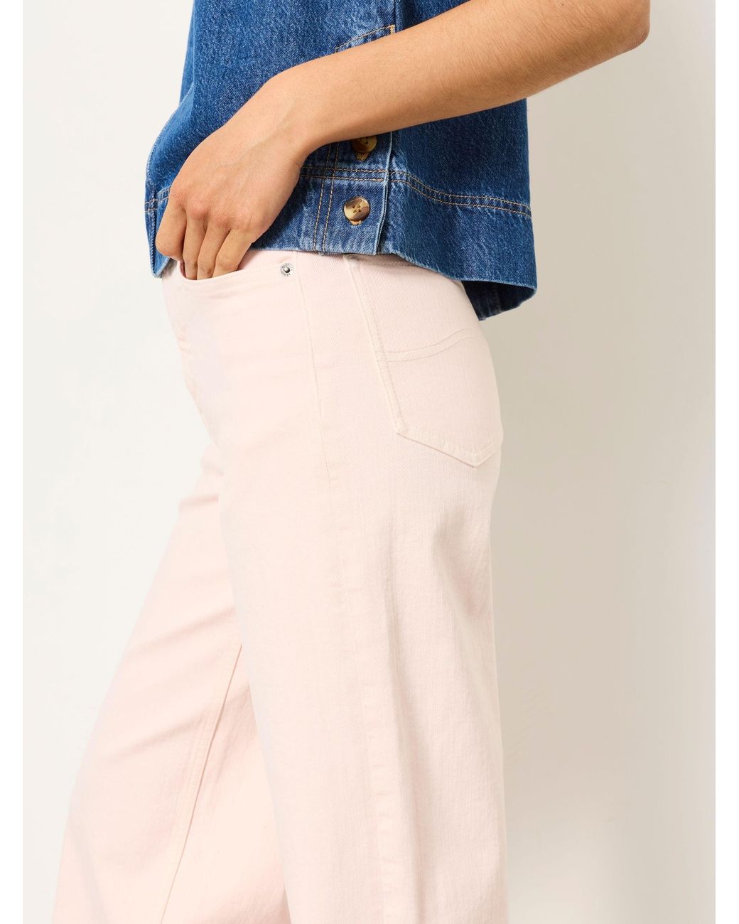FatFace Pink Welling Wide Leg Jeans