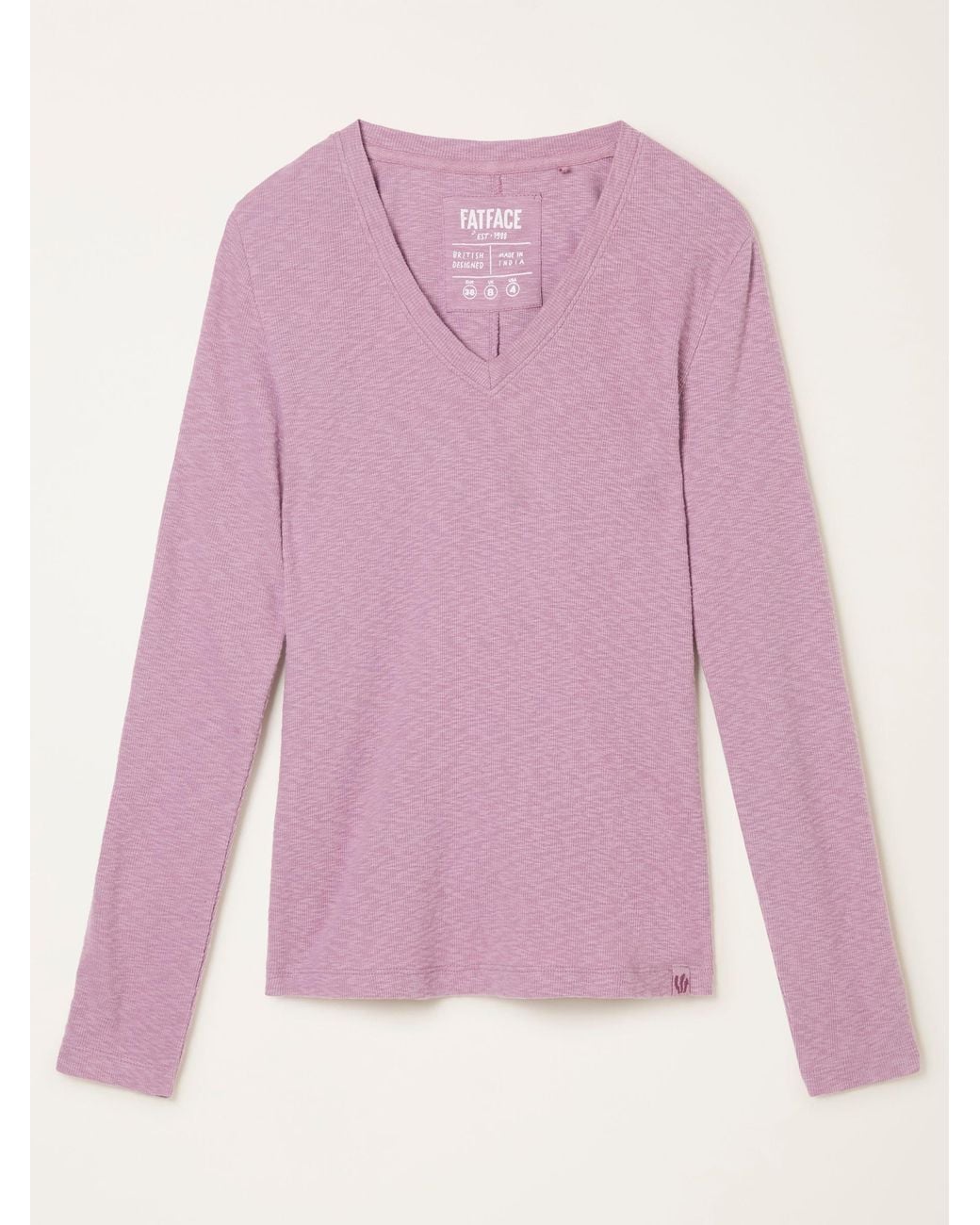 FatFace Pink Callie V Neck Top