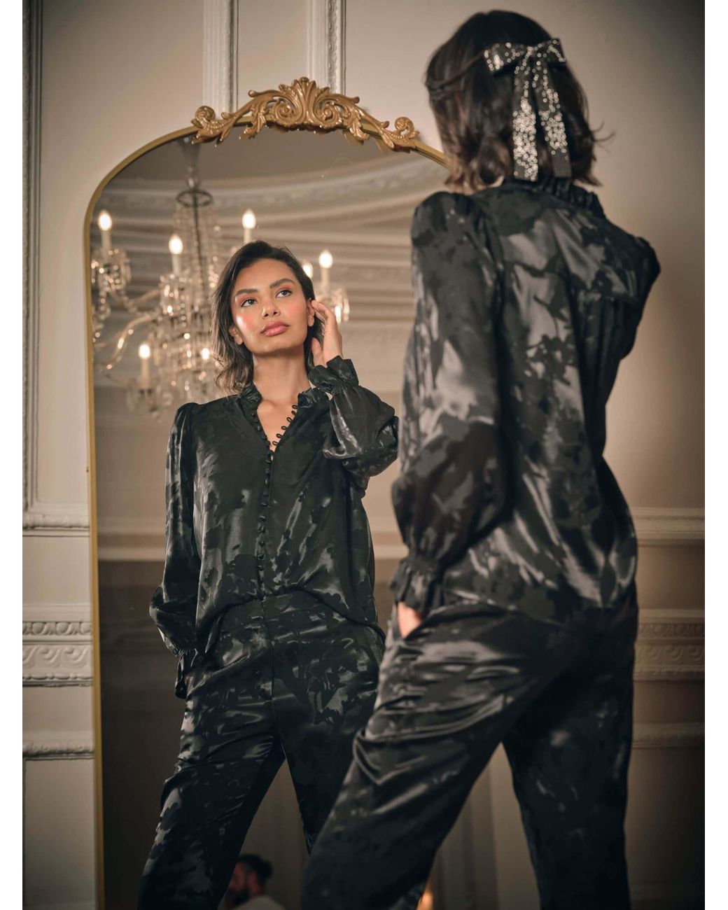 FatFace Black Fatface Briar Jacquard Top