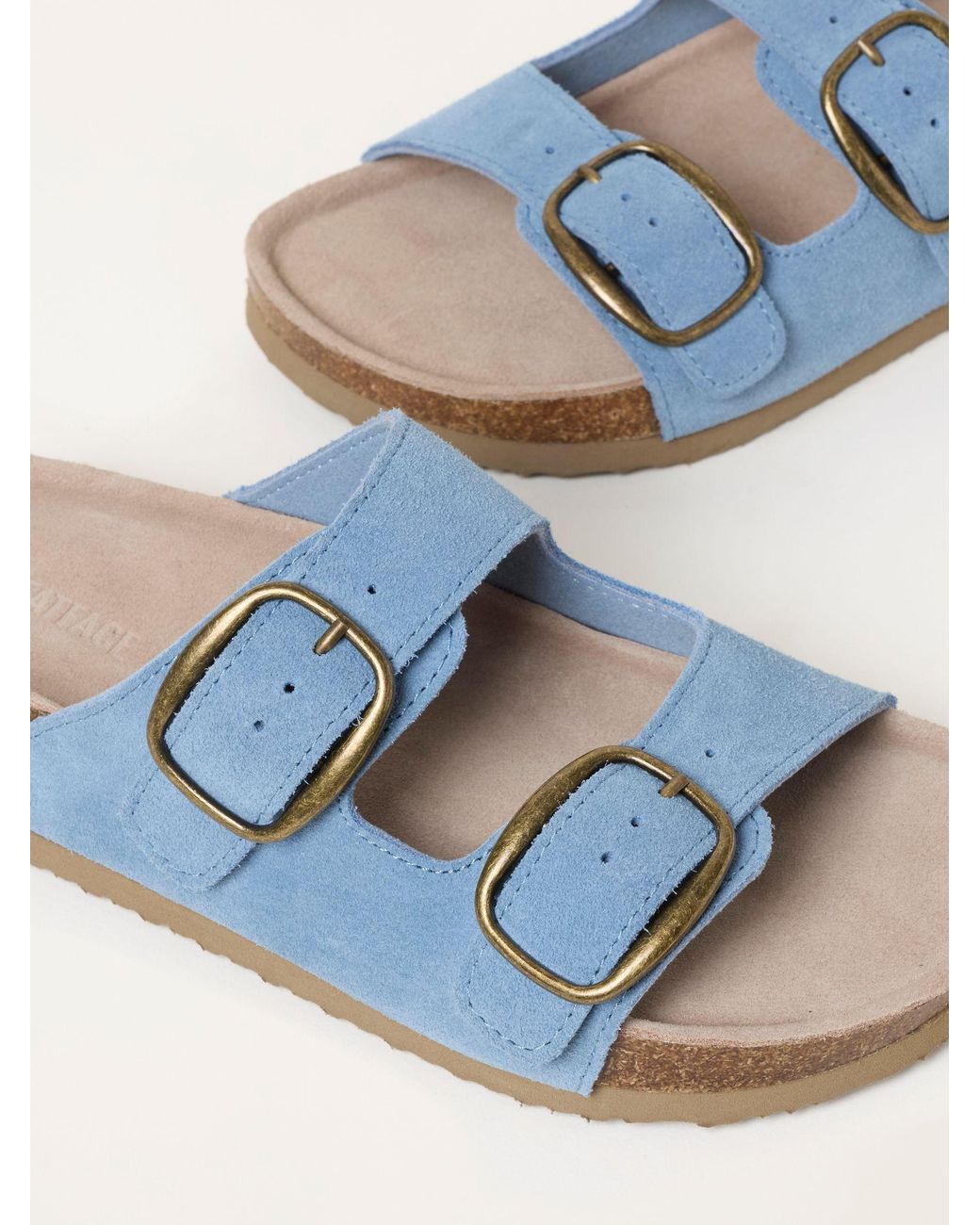 FatFace Brown Meldon Leather Footbed Sandal