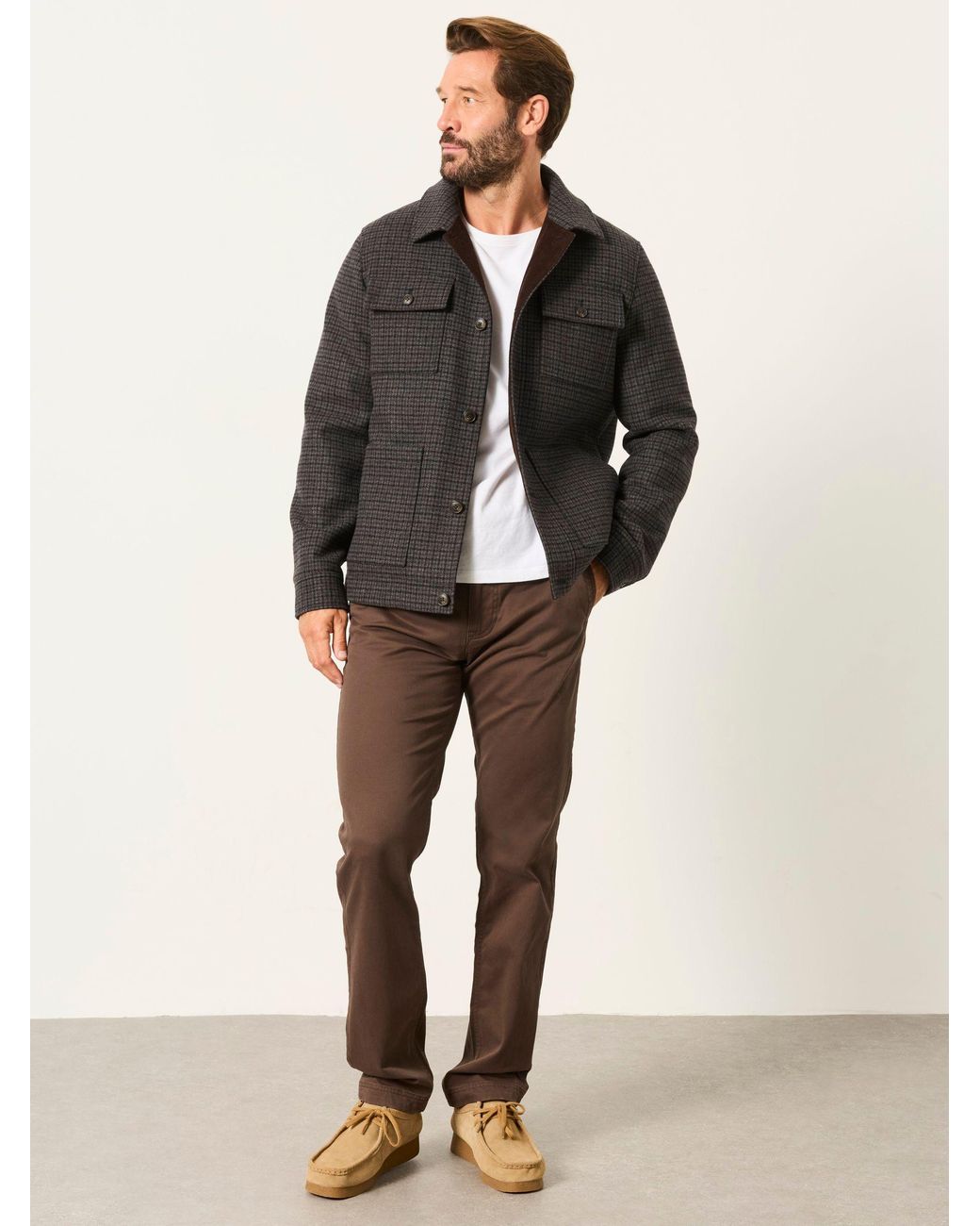 FatFace Brown Carbis Straight Fit Chinos for men