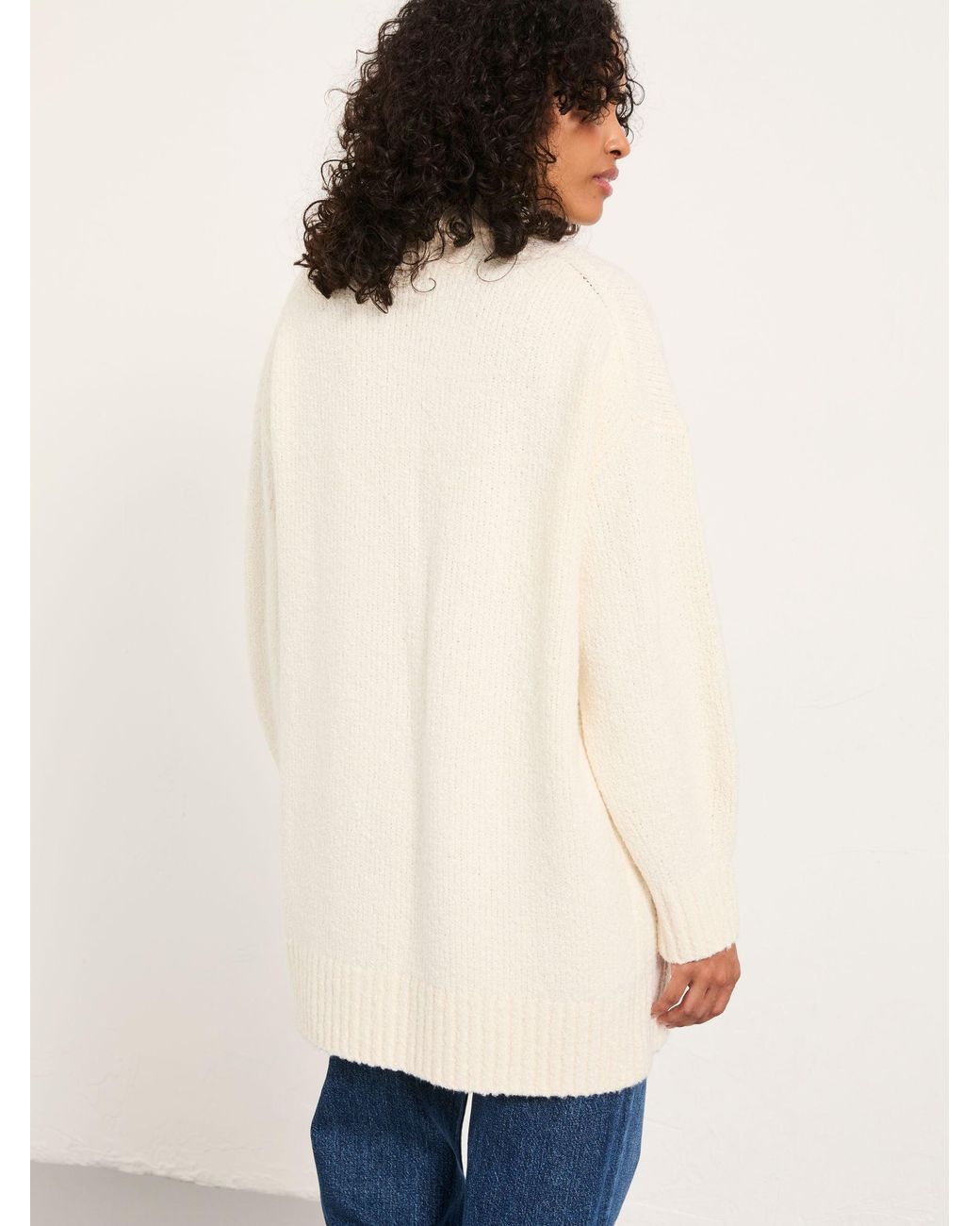 FatFace Natural Knitted Lounge Cardigan