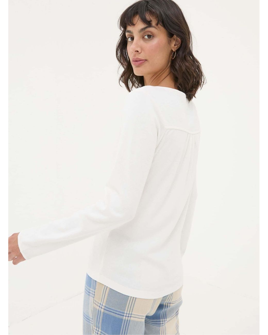 FatFace Red Lila Henley Pyjama Top