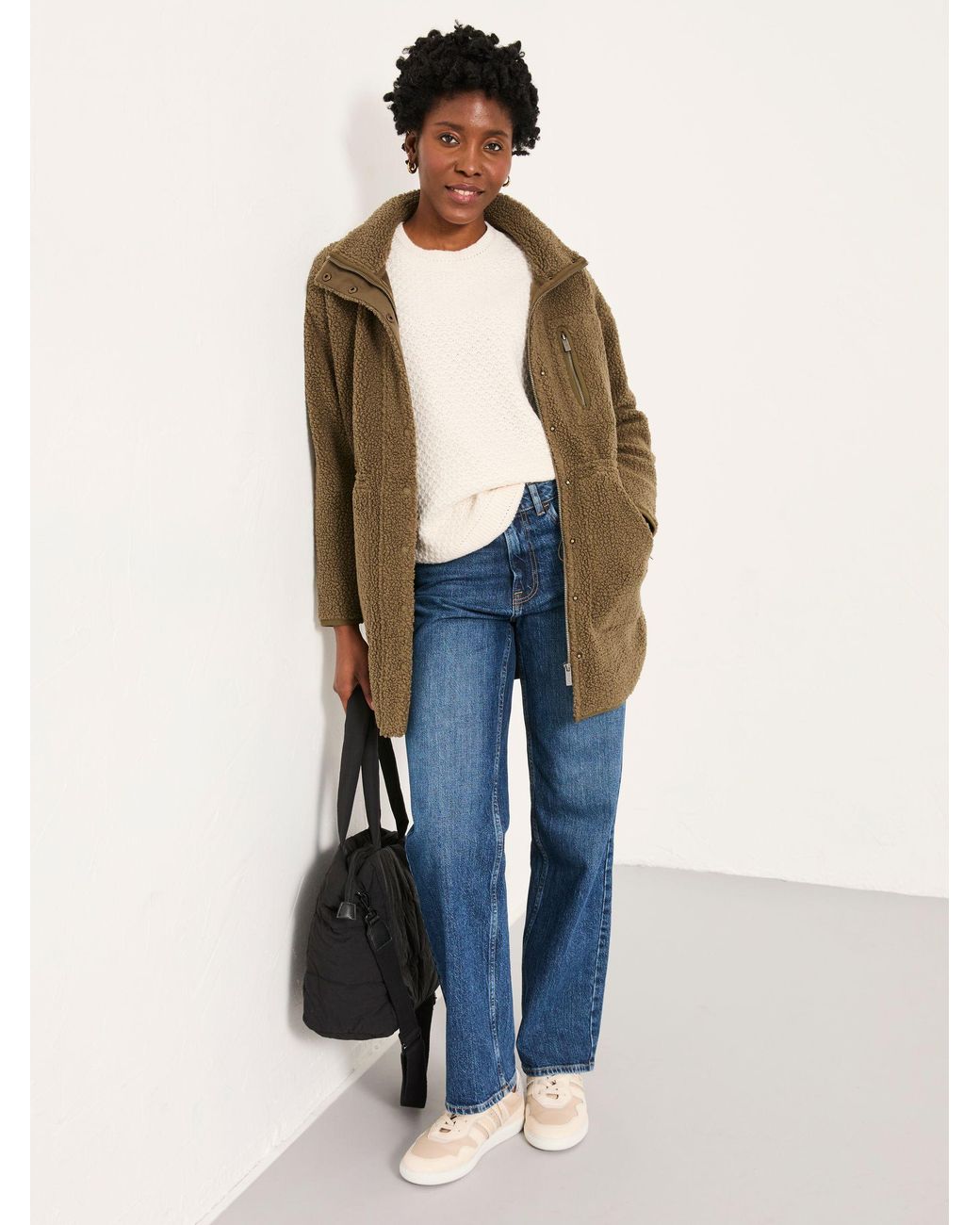 FatFace Brown Hadley Zip Through Fleece Jacket