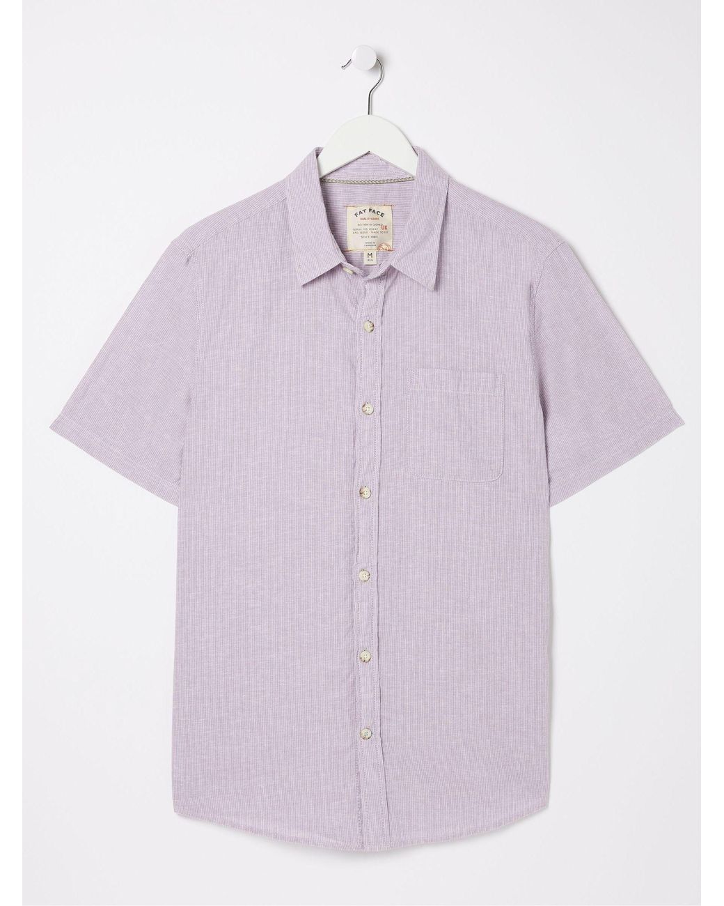 FatFace White Fatface Bugle Micro Stripe Shirt for men