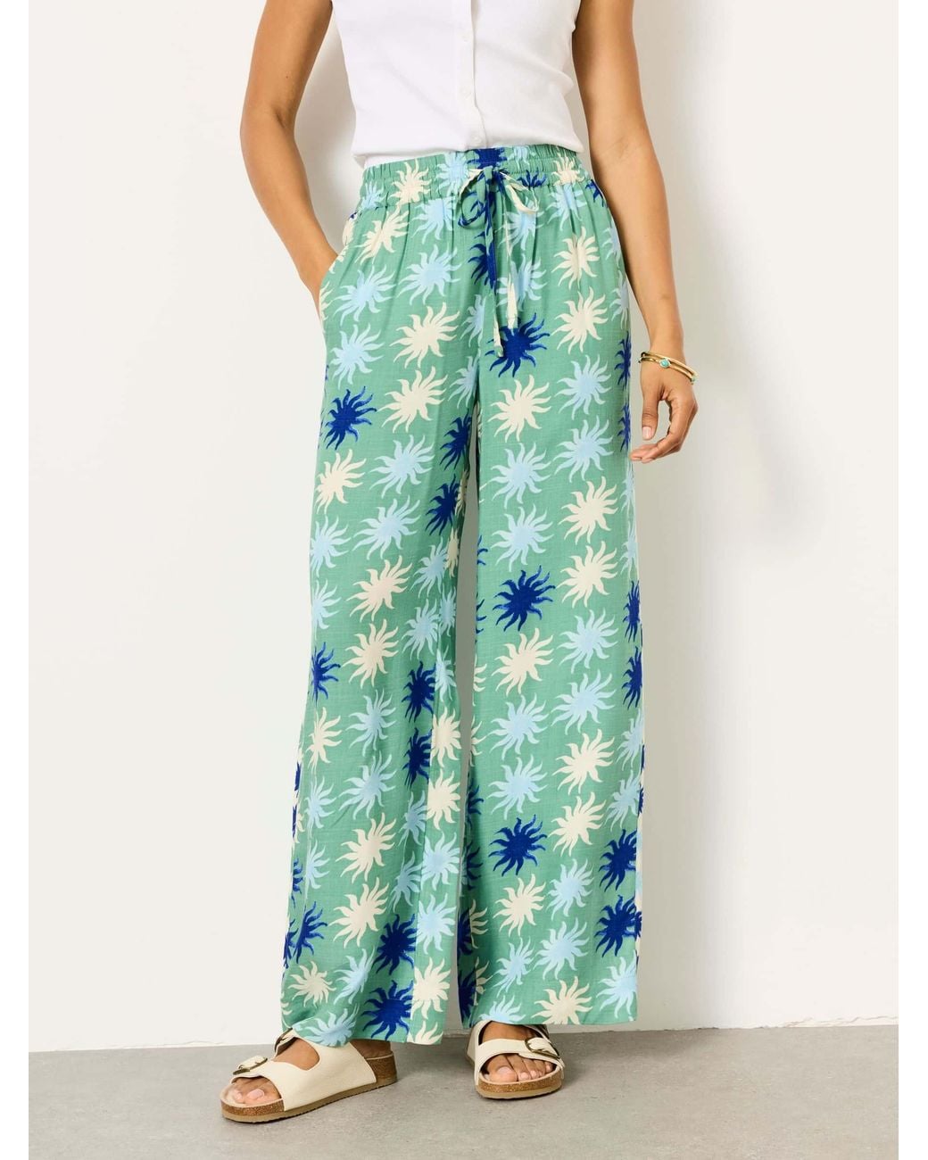 FatFace Blue Melissa Palazzo Trousers