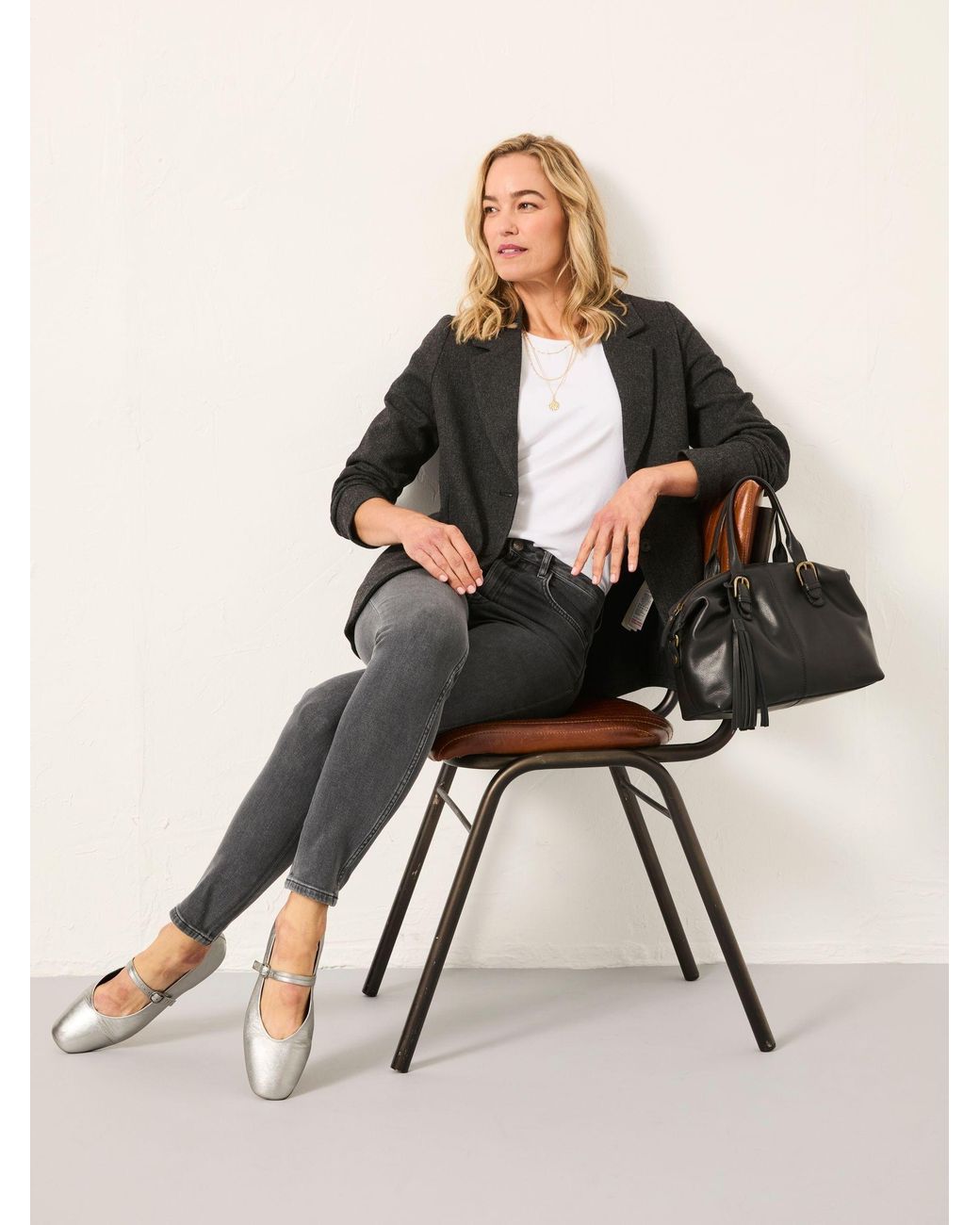 FatFace Black Sadie Slim Leg Jean