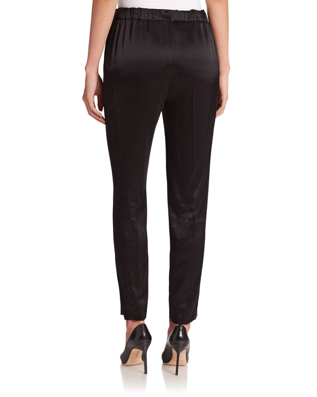 ESCADA Satin Evening Pants in Black | Lyst