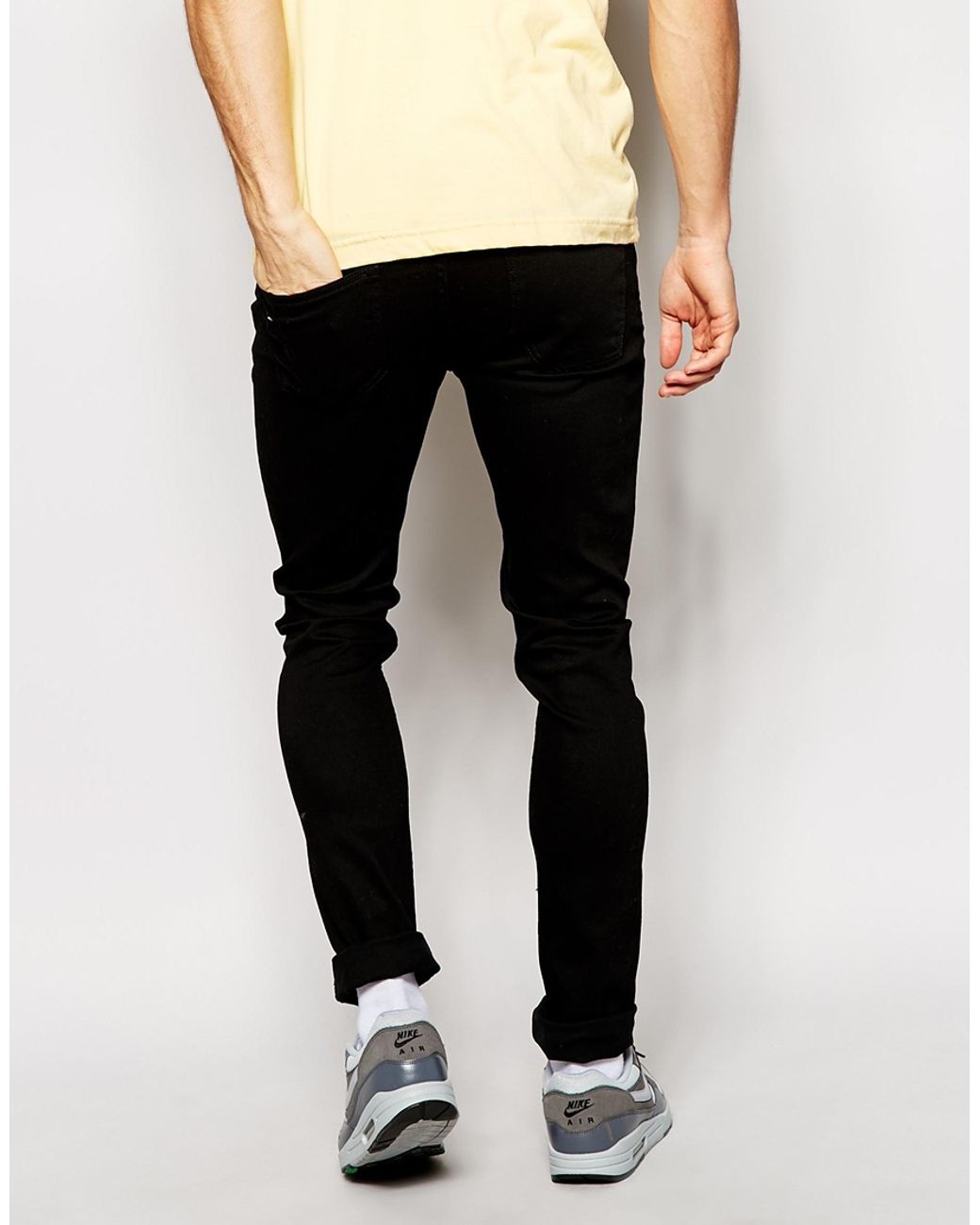 Hype Skinny Jeans in Black for Men | Lyst