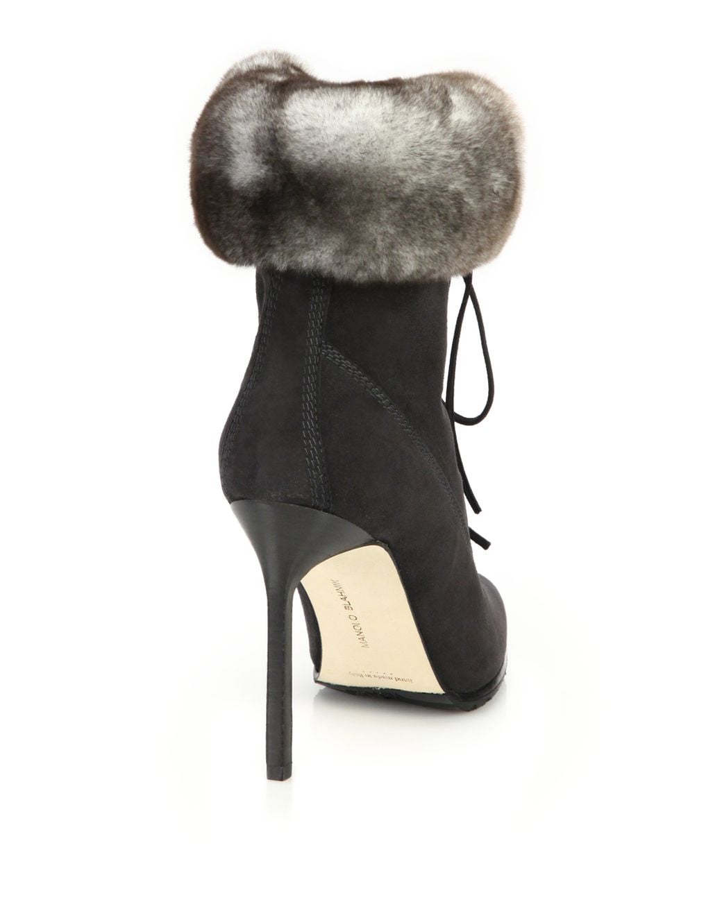 Manolo Blahnik Oklamod Suede \u0026 Rabbit 