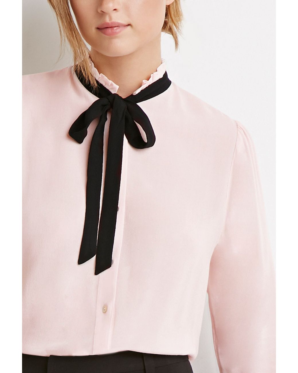 Bow tie blouse forever 21 Clearance