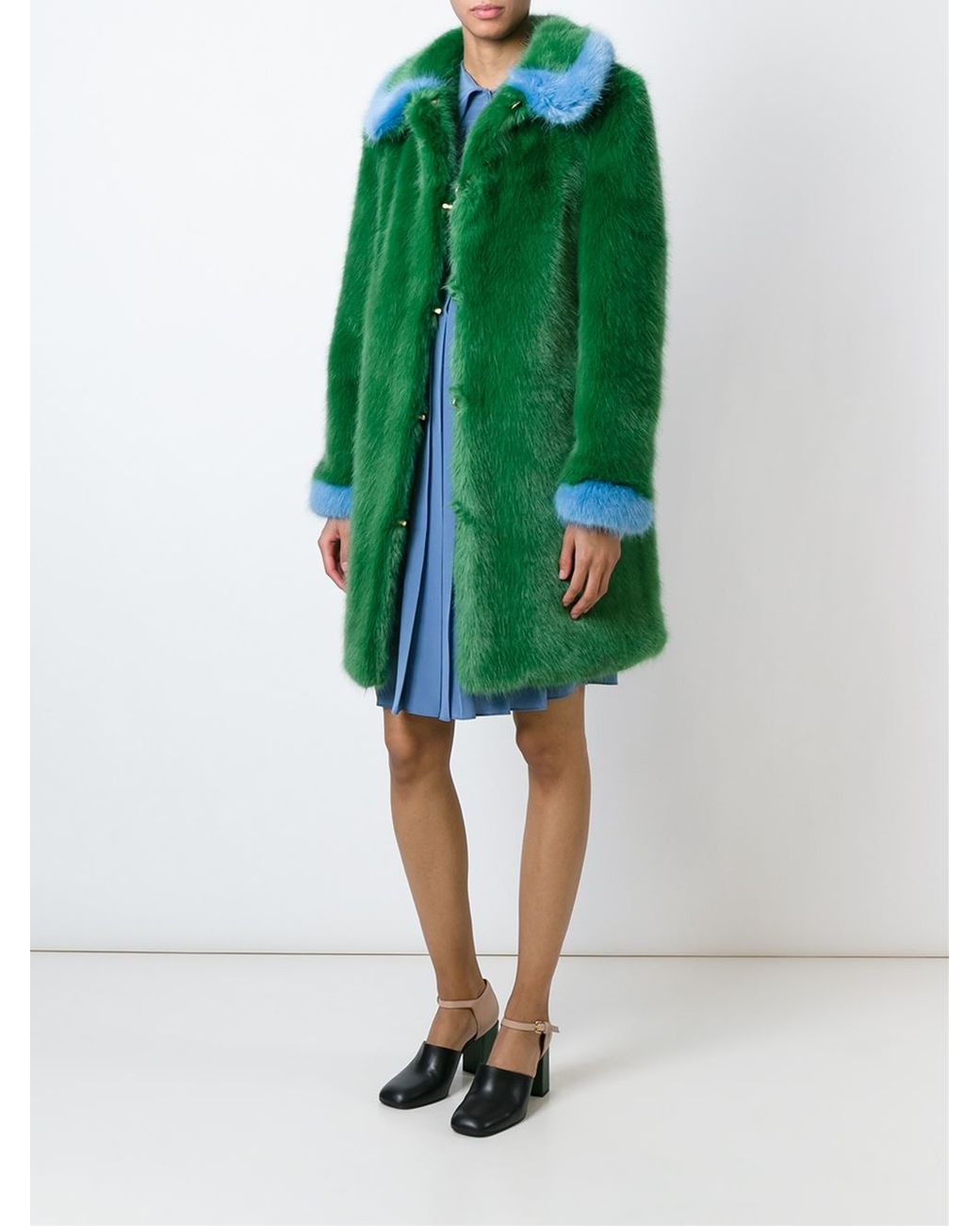 Shrimps Faux-fur Coat in Green | Lyst Shrimps Faux-fur Coat in Green | Lyst