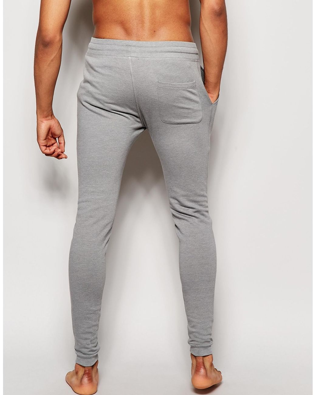 ASOS Loungewear Super Skinny Joggers in Gray for Men Lyst