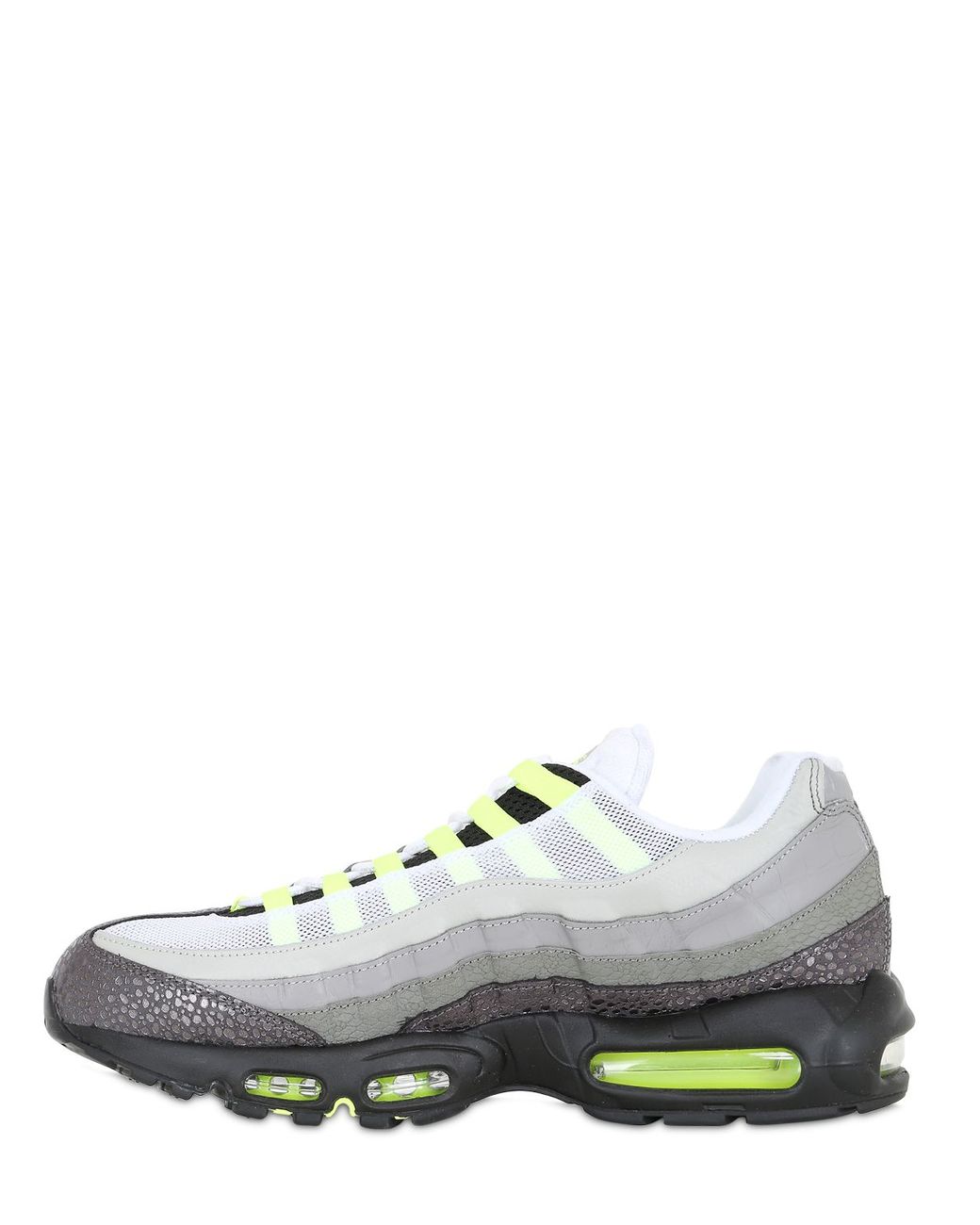 Nike Leather Air Max 95 Original Premium Sneakers in Grey/Green (Green) for  Men | Lyst UK