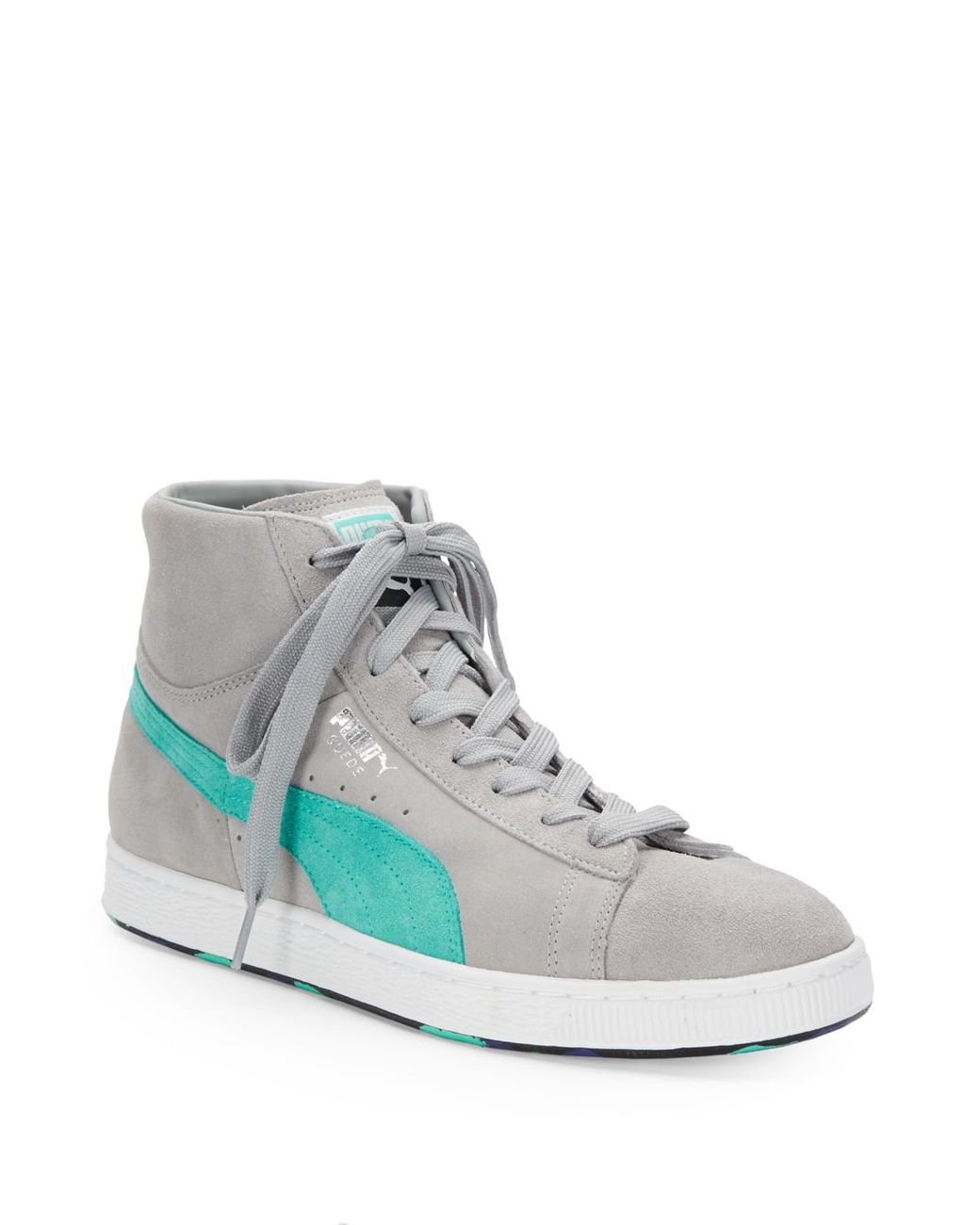 PUMA Suede Mid Classic+ High-top Sneakers in Light Grey (Gray) for Men |  Lyst