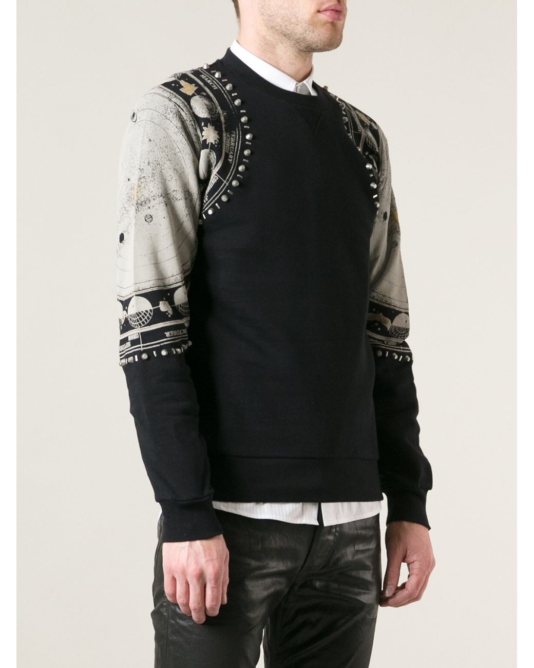 Diesel Black Gold Studded Sweater in Black for Men | Lyst