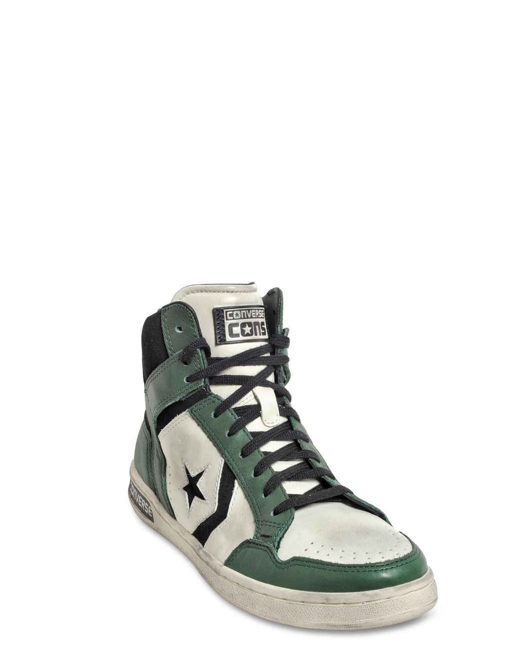 Converse Weapon Leather High Top Sneakers in Green for Men | Lyst UK