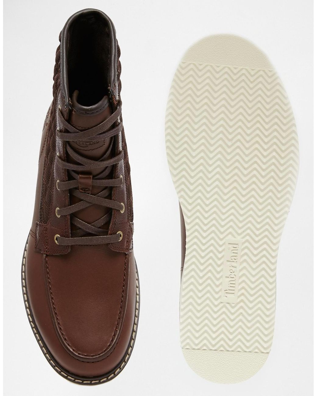 Timberland Newmarket Moc Toe Boots in Brown for Men | Lyst