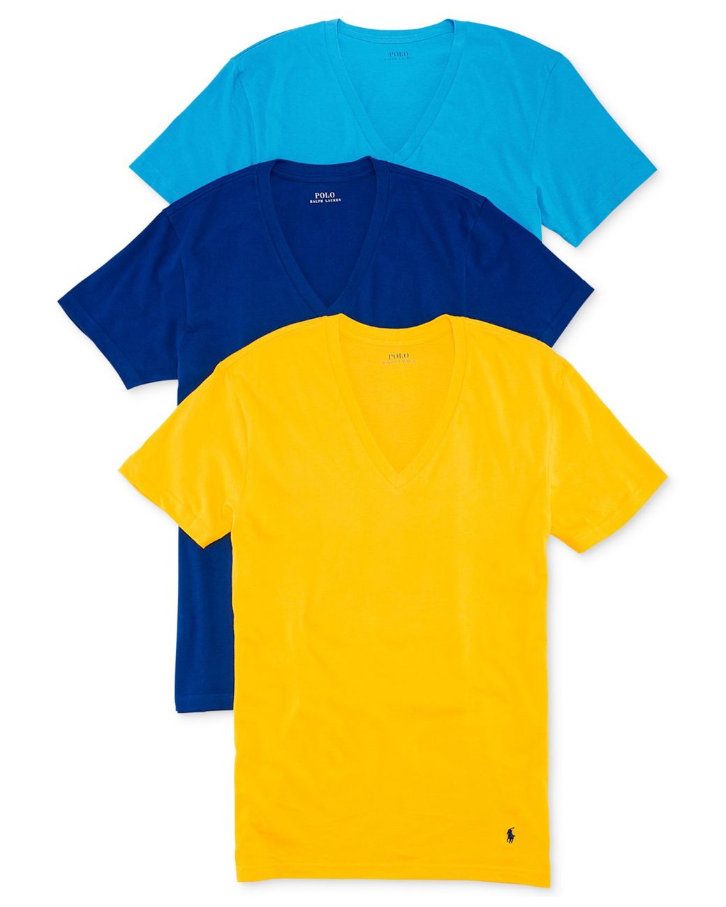 Polo Ralph Lauren V-neck T-shirt 3-pack in Blue for Men | Lyst