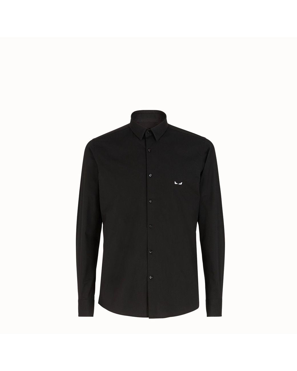 Fendi Cotton Shirt in Black for Men - Lyst