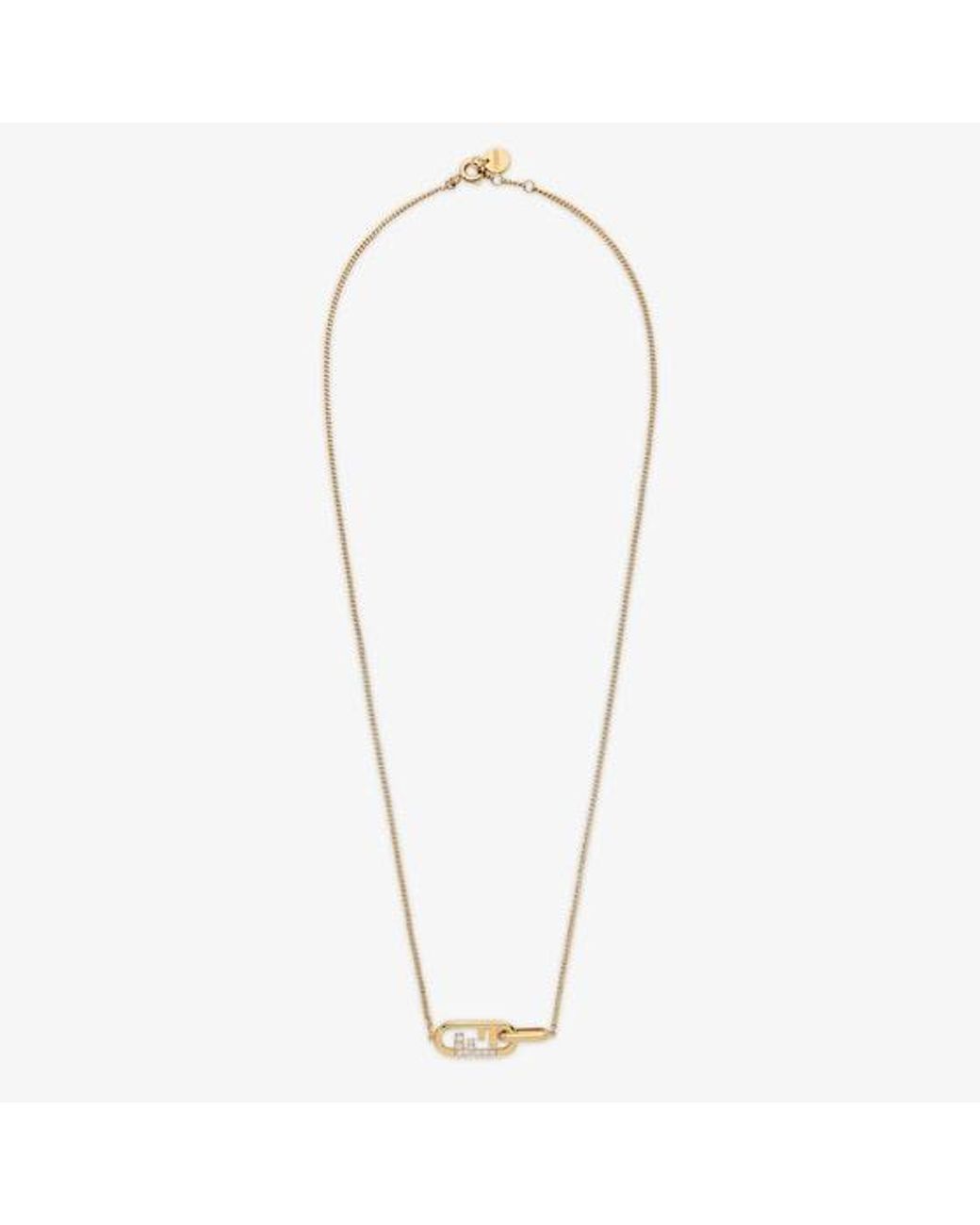 Fendi Metallic O'Lock Necklace