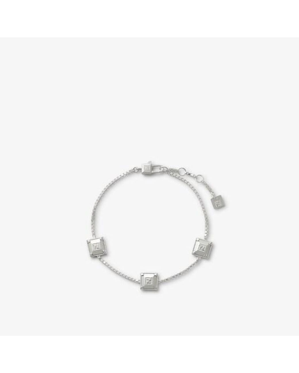 Fendi White 925 Bracelet for men