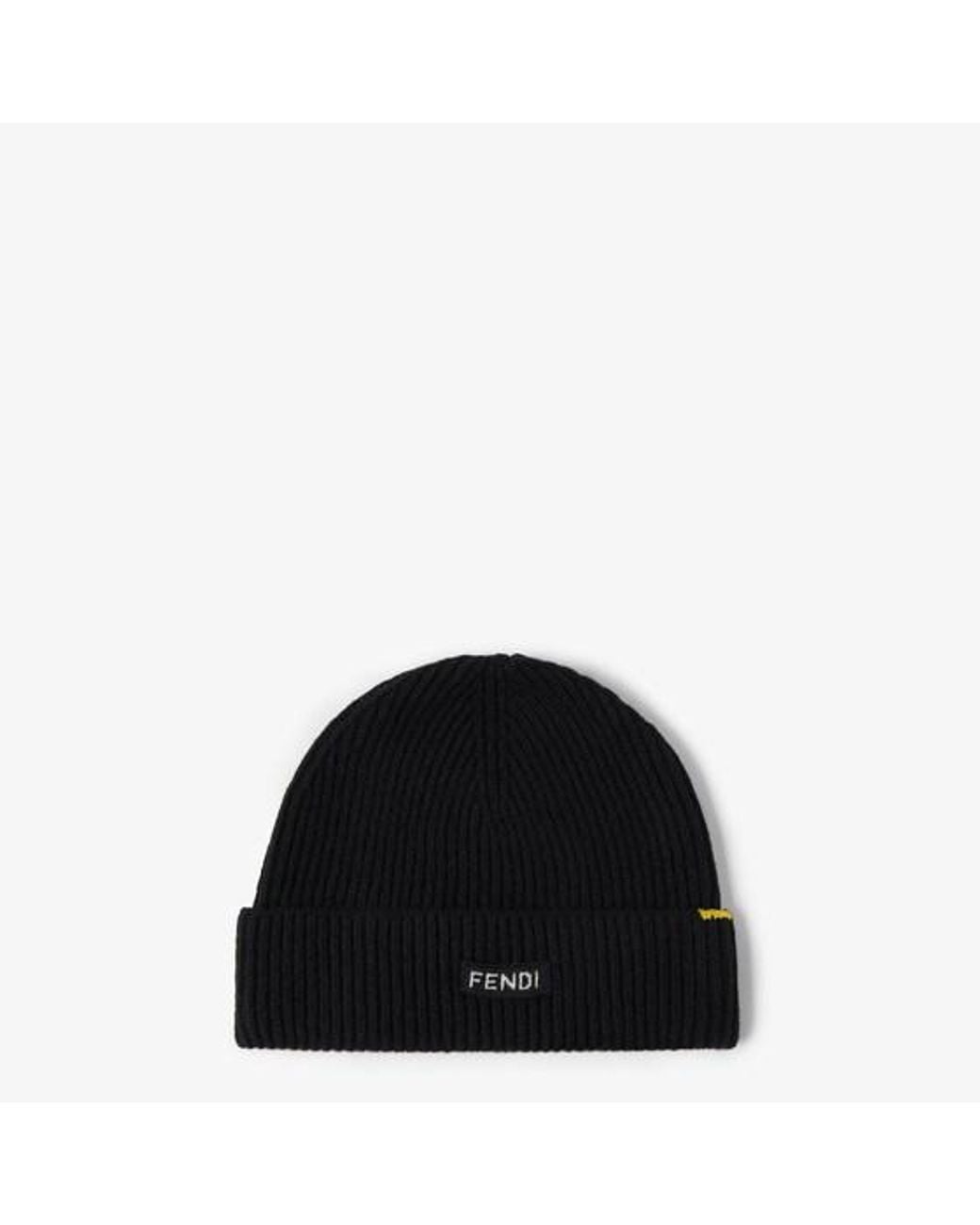 Fendi Black Beanie for men