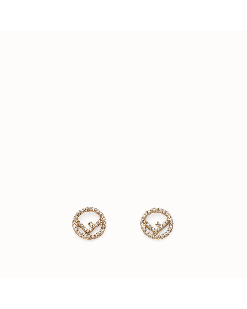 fendi logo earrings