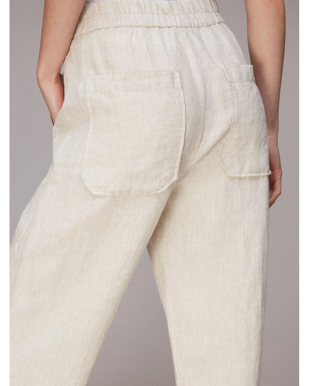 Whistles White Barrel Leg Trouser