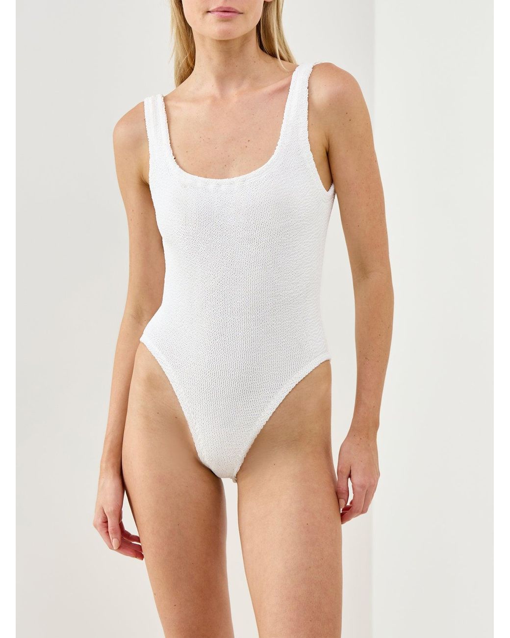 Hunza G White Square Neck Swim