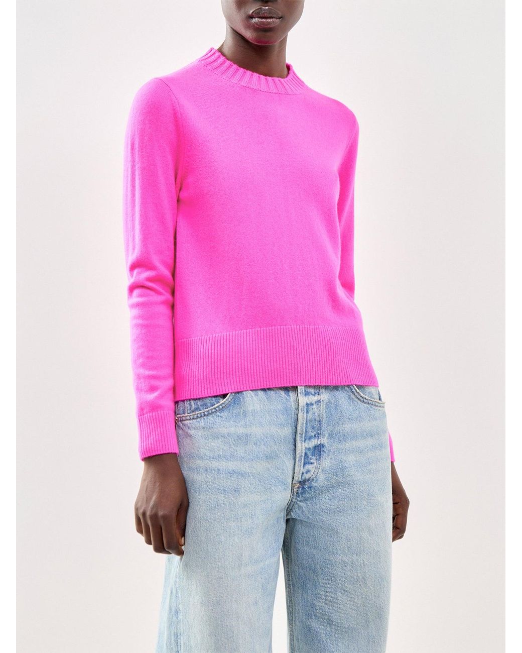 Chinti & Parker Pink Cropped Sporty Sweater
