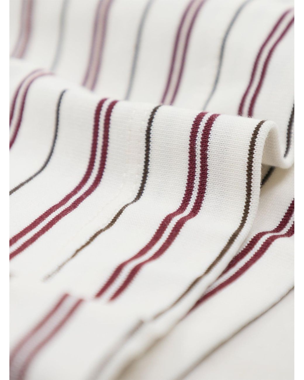 SELECTED White Organic Essential Long-Sleeved Striped Boxy T-Shirt