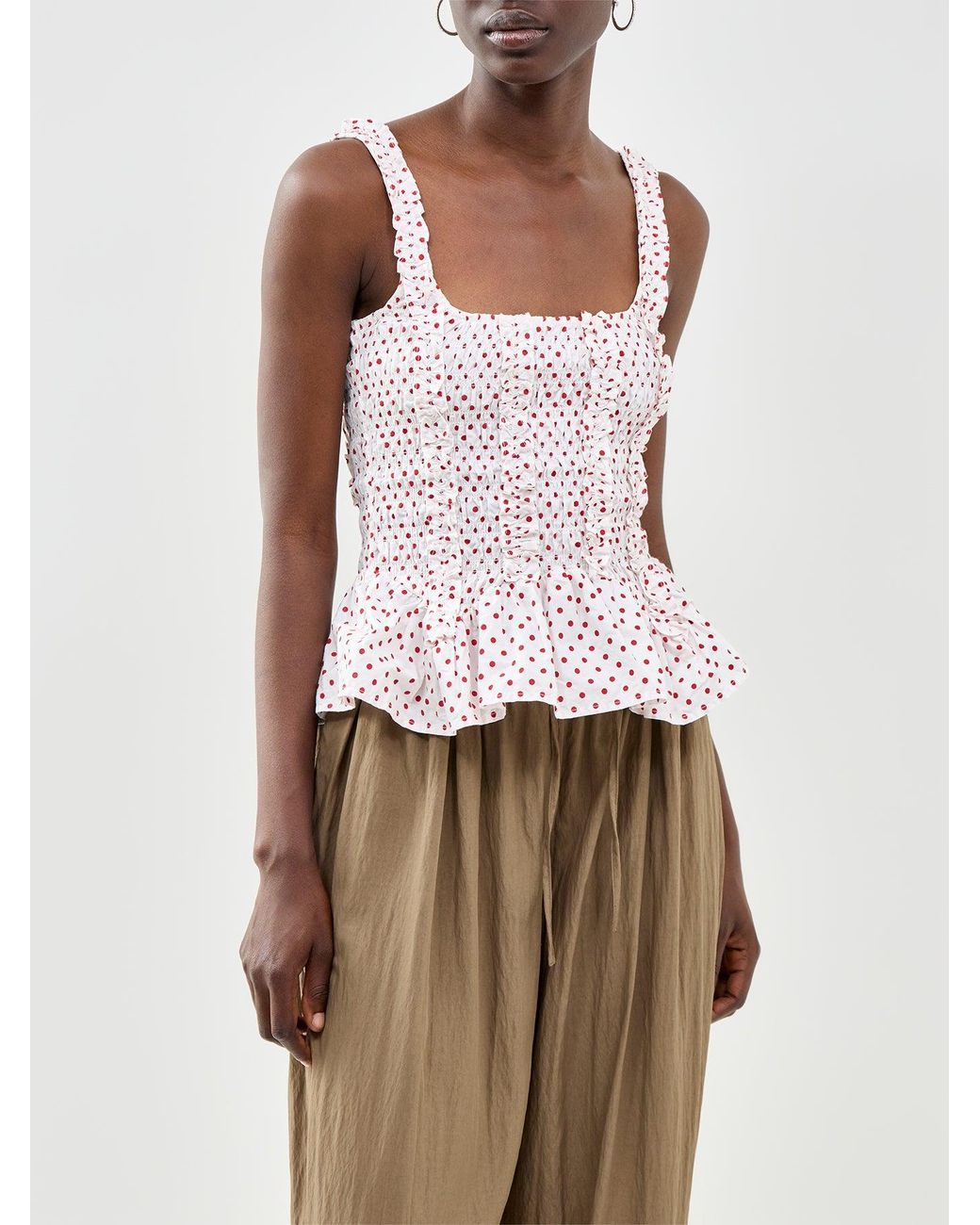 Damson Madder Pink Raphi Polka Dot Cami Top