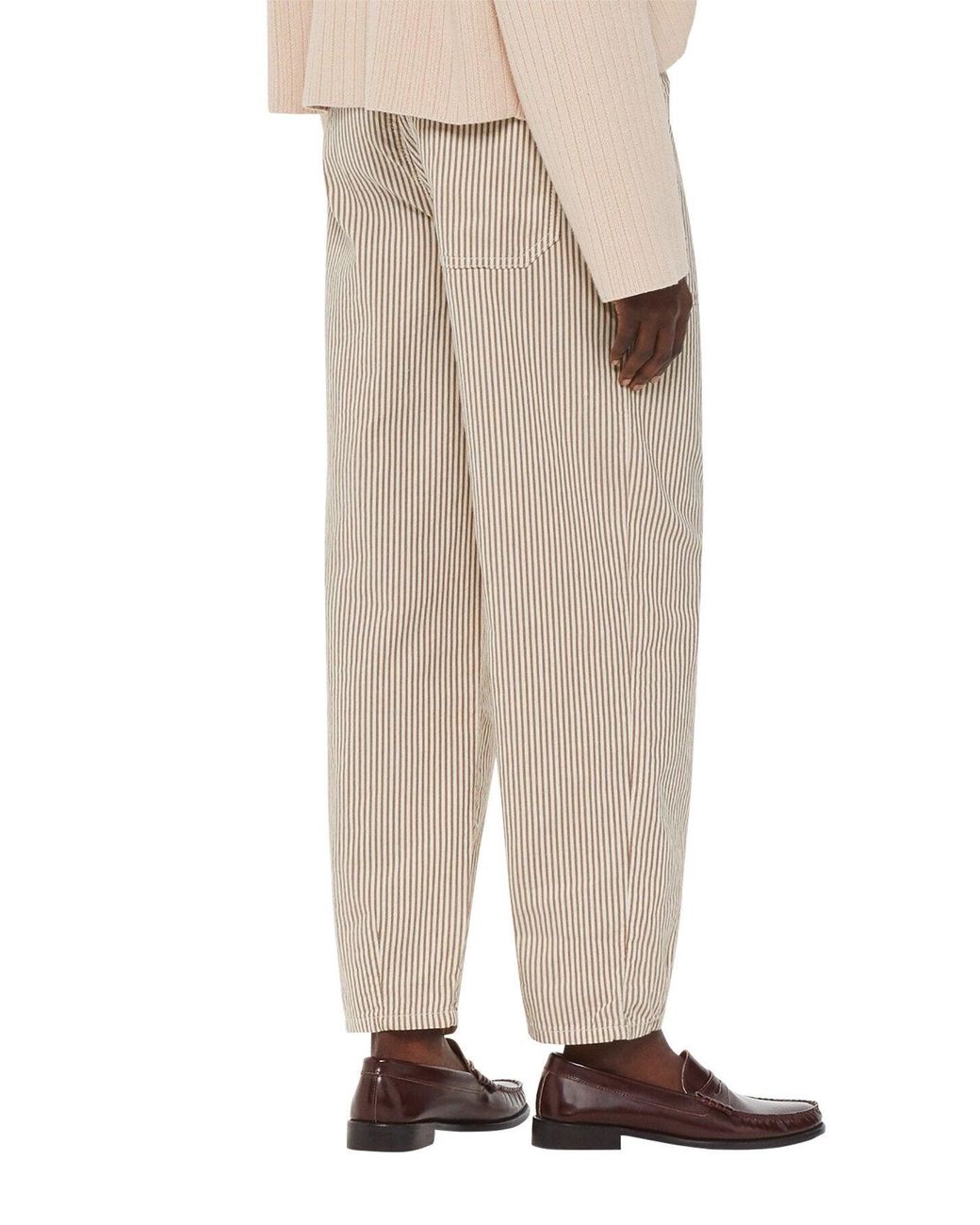 Whistles Natural Women's Tessa Stripe Casual Trouser