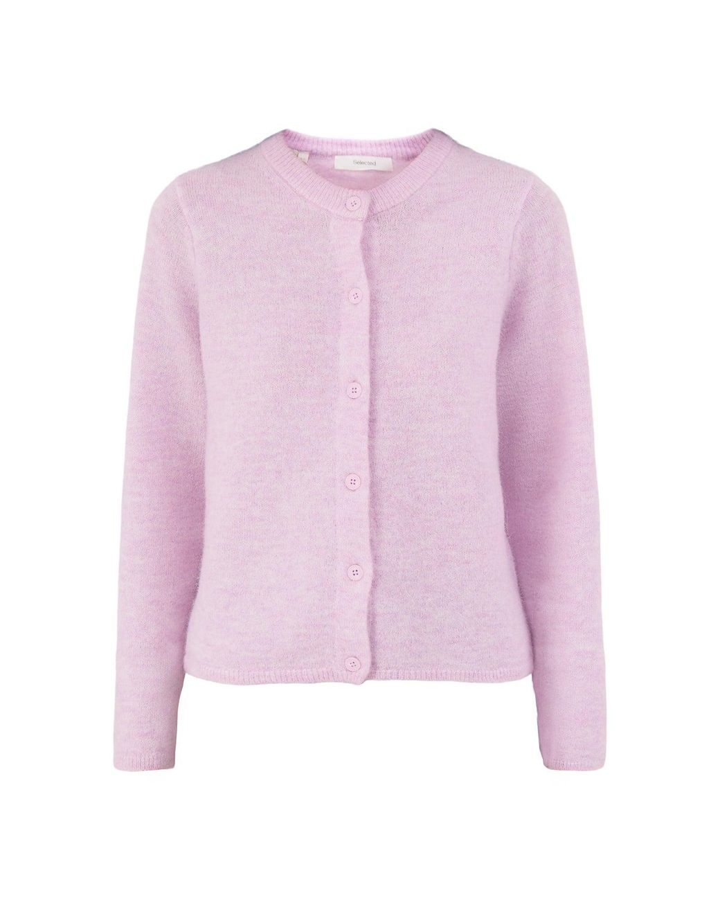 SELECTED Pink Lulu Knit Cardigan Lilac