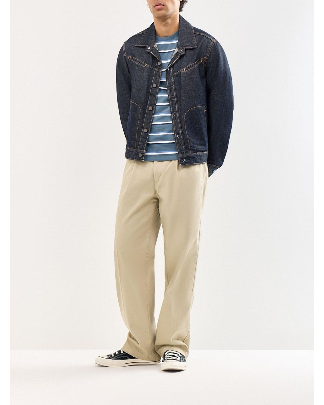 Levi's Blue Original Stripe T-Shirt for men