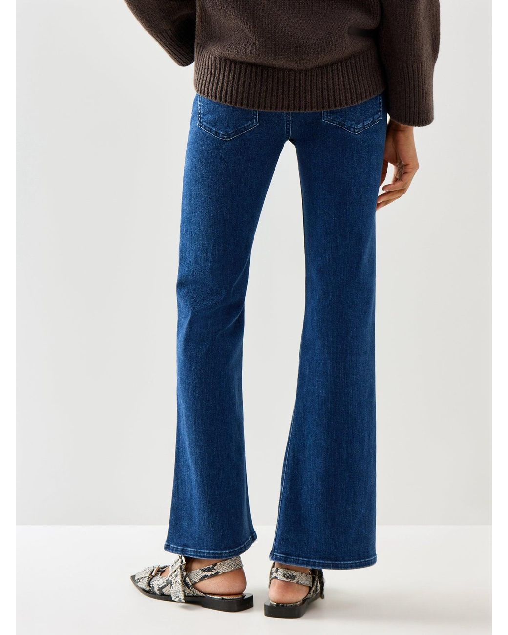 FRAME Blue The Icon Mid Rise Flare Jeans