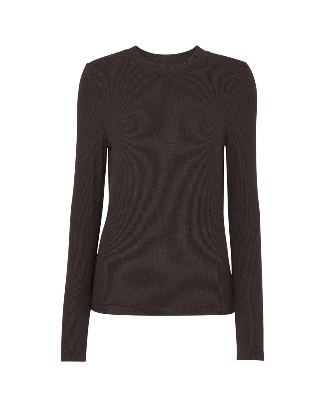Whistles Black Women's Essential Ribbed Crew