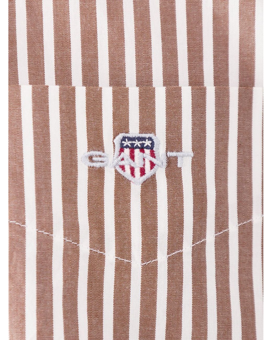 Gant Pink Classic Poplin Stripe Shirt for men