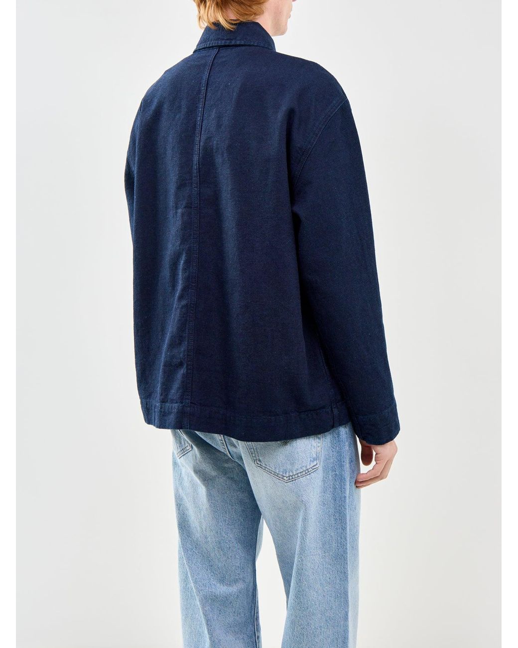 SELECTED Blue Relaxed Fit Denim Overshirt for men