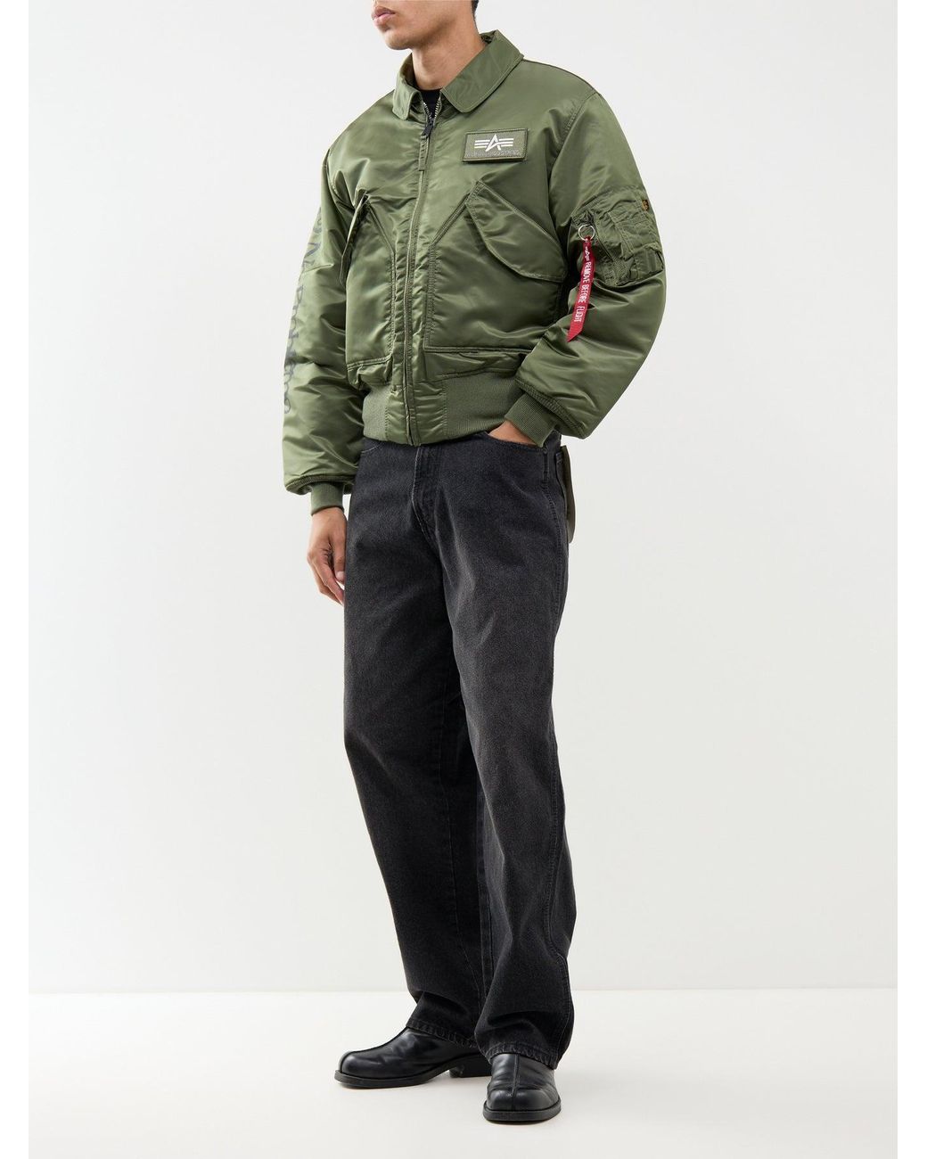 No Problemo Green Np X Alpha Industries Ancient Findings Jacket for men