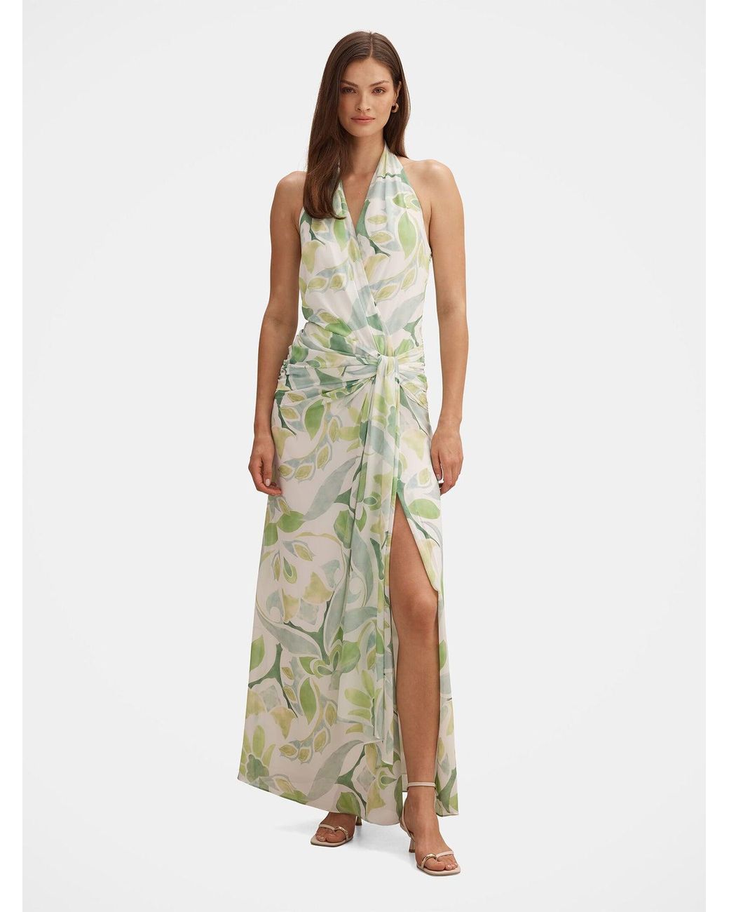 Forever New Green Cartia Wrap Maxi Dress