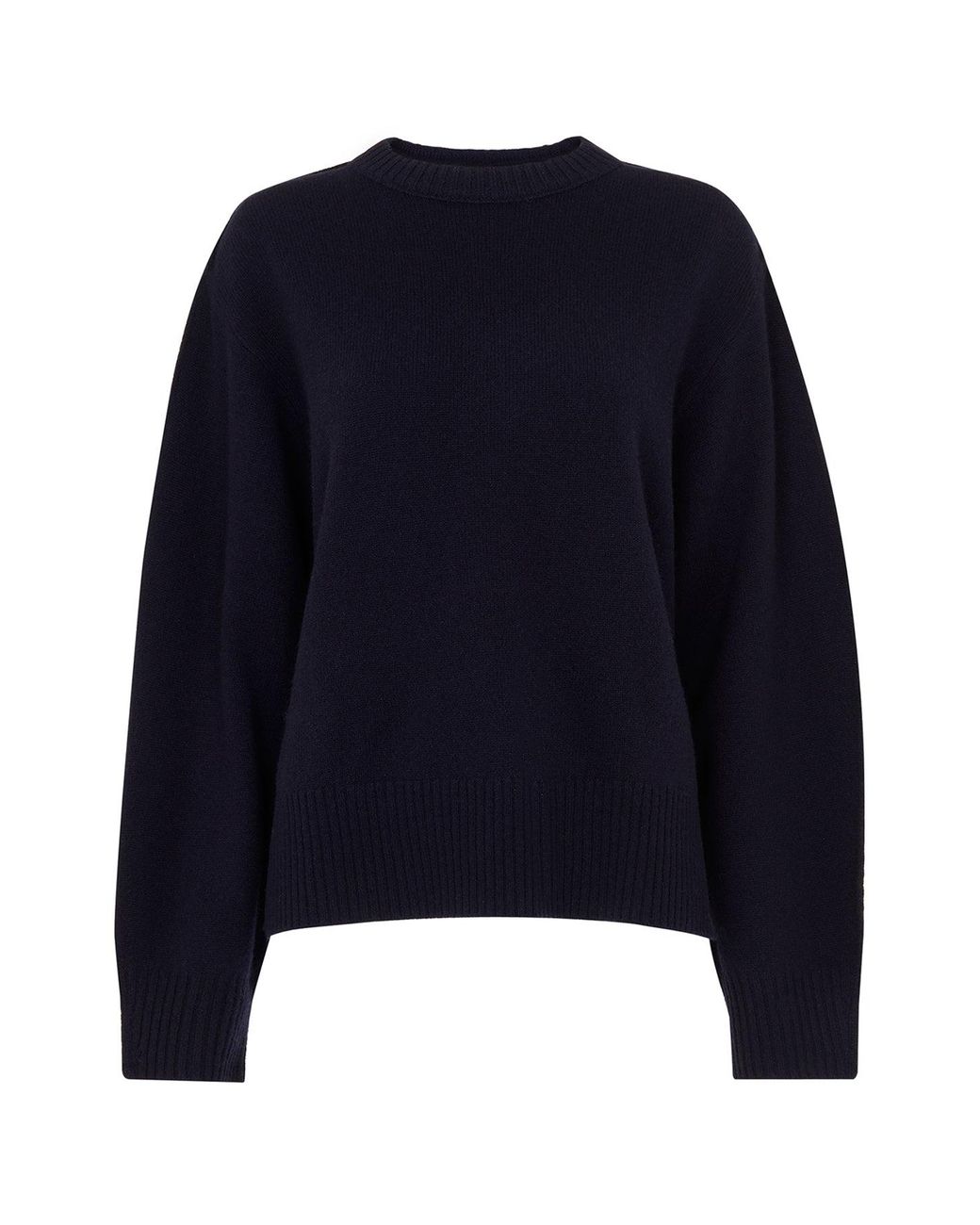 Whistles Blue Side Stripe Detail Knit