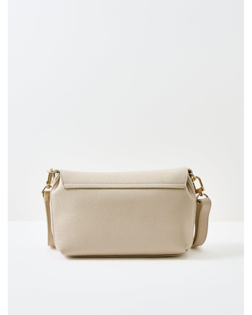 Apatchy London White Maisie Midi Shoulder Bag