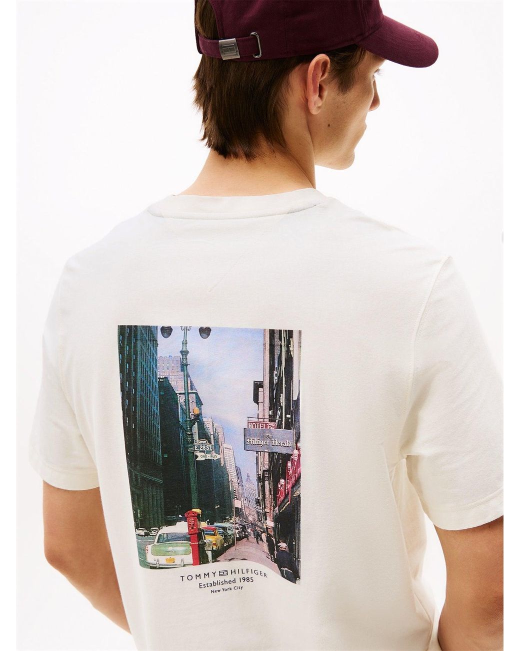 Tommy Hilfiger White Photo Print Tee for men