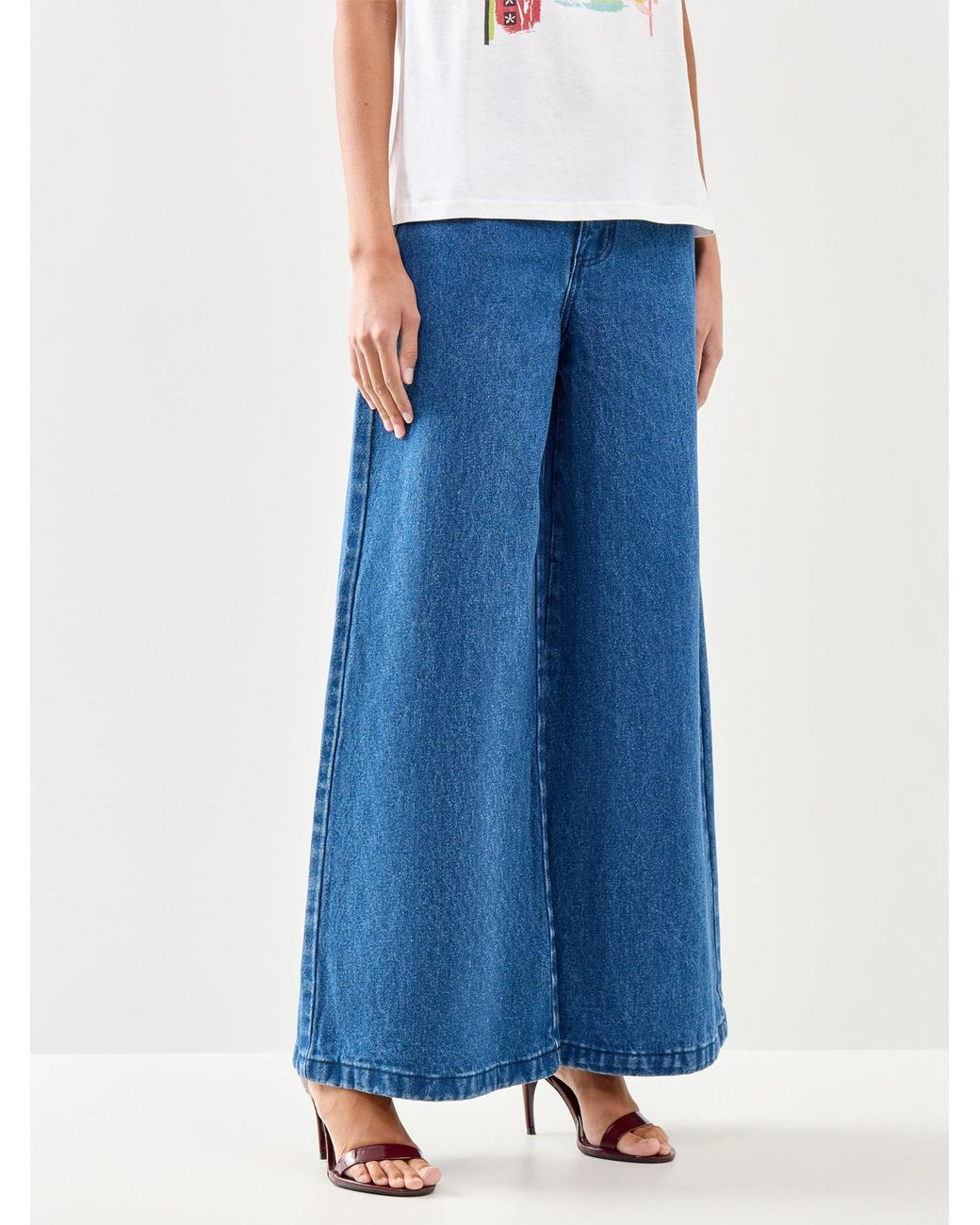 Never Fully Dressed Blue Palazzo Jan Jeans