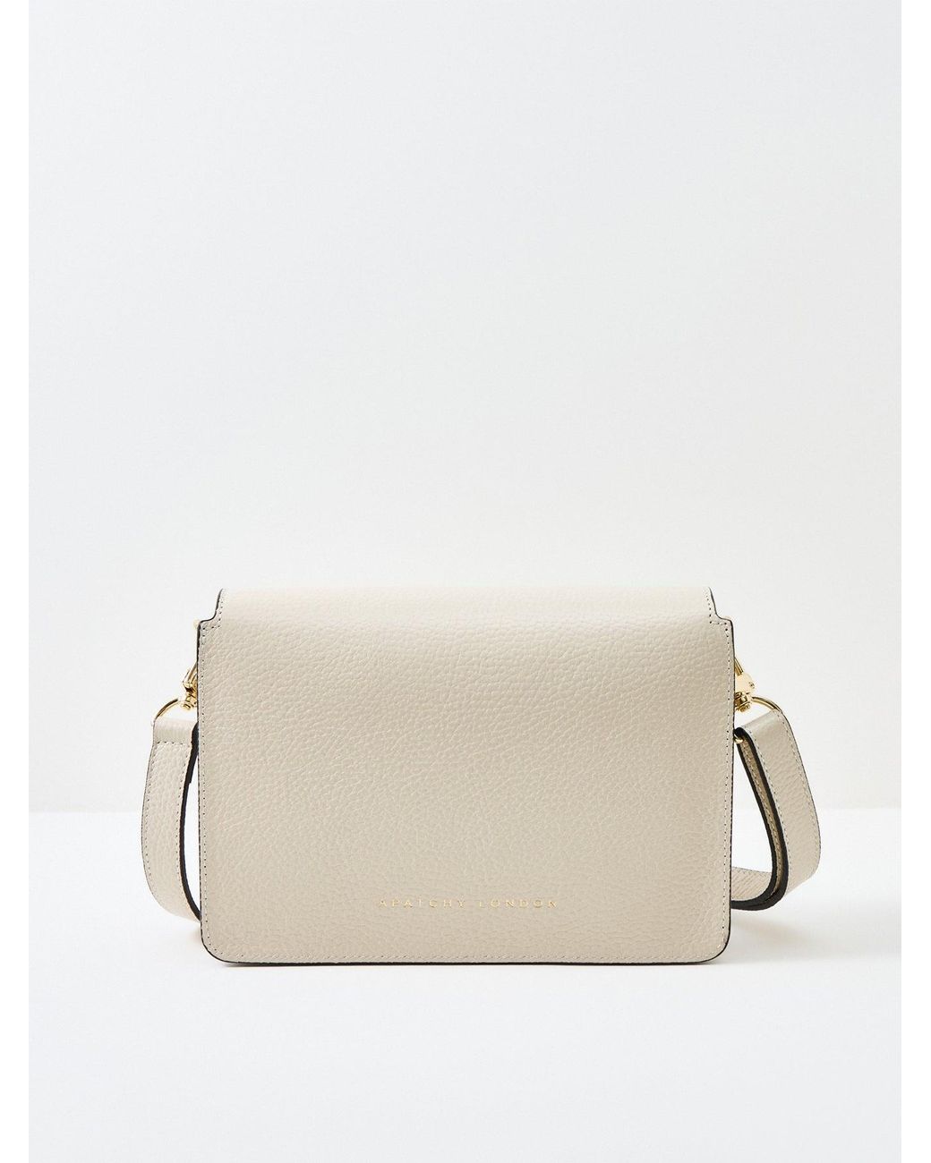 Apatchy London White Newbury Crossbody Bag Cream