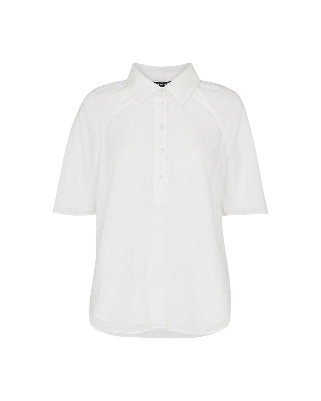 Whistles White Women's Mia Short Sleeve Shirt